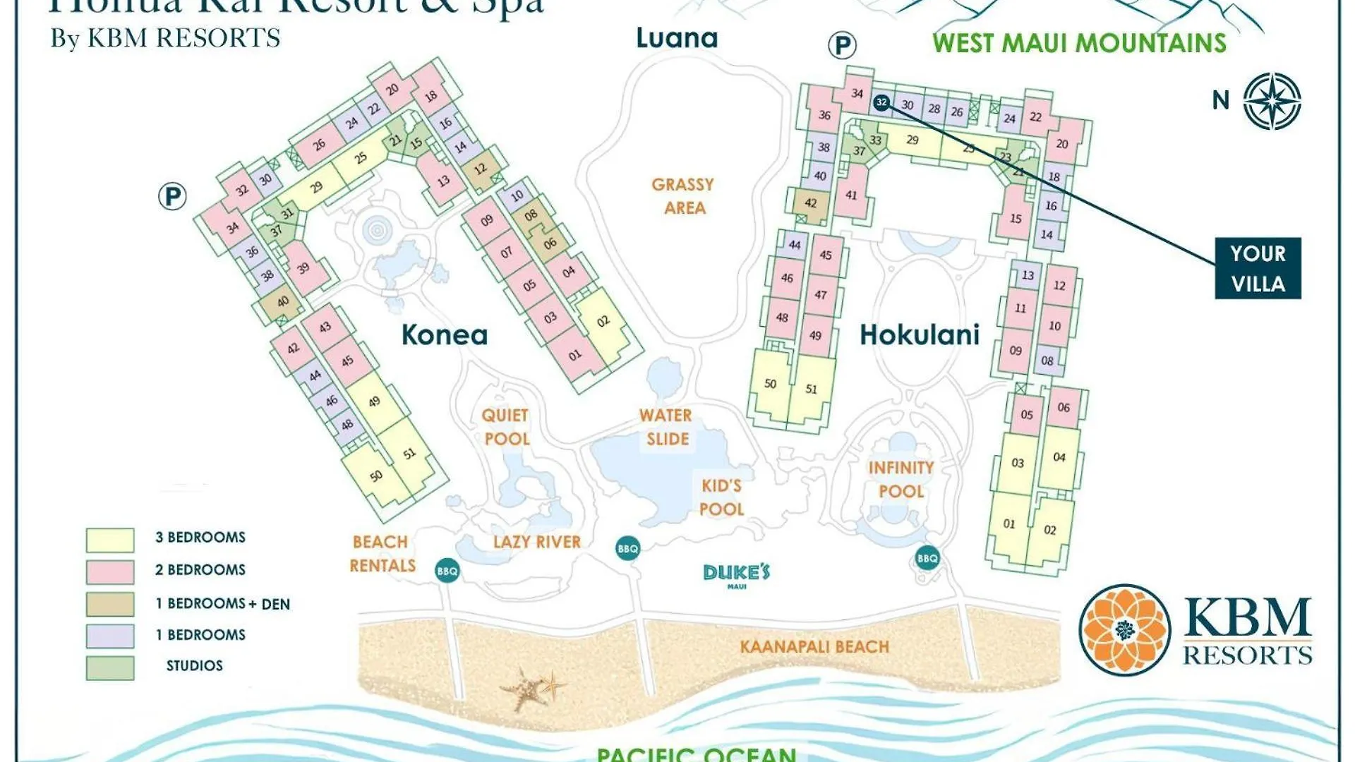 公寓 Kbm Resorts Free Car Honua Kai Hokulani 2Bedroom Condo Hkh-332 Mountain Views Beach Gear 卡哈纳 美国